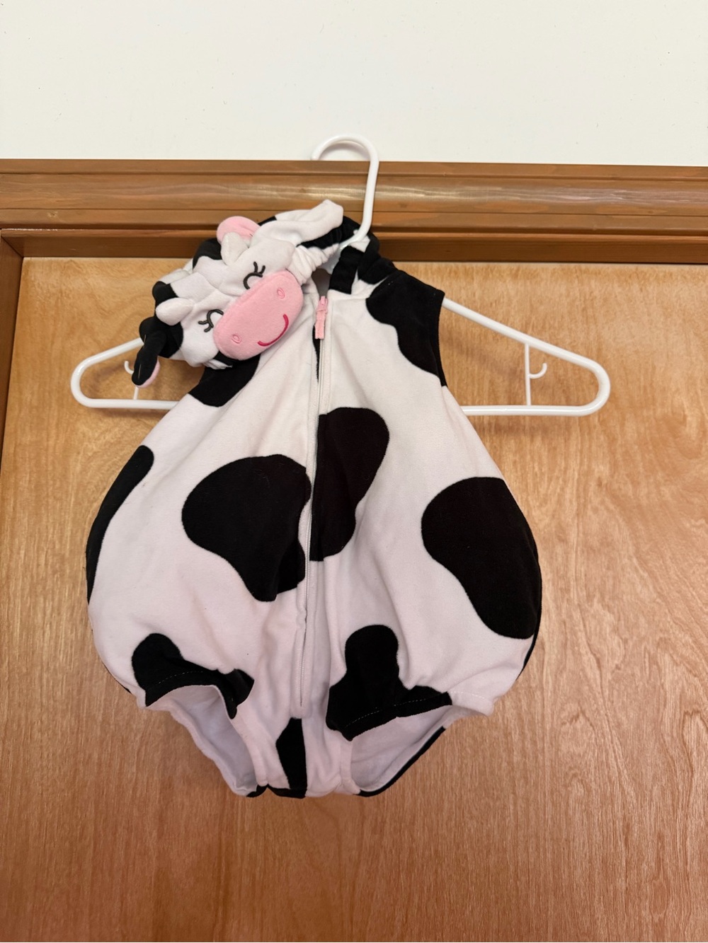 Carter's Cow-Print costume with Pink Cow Face Accent - Black & White